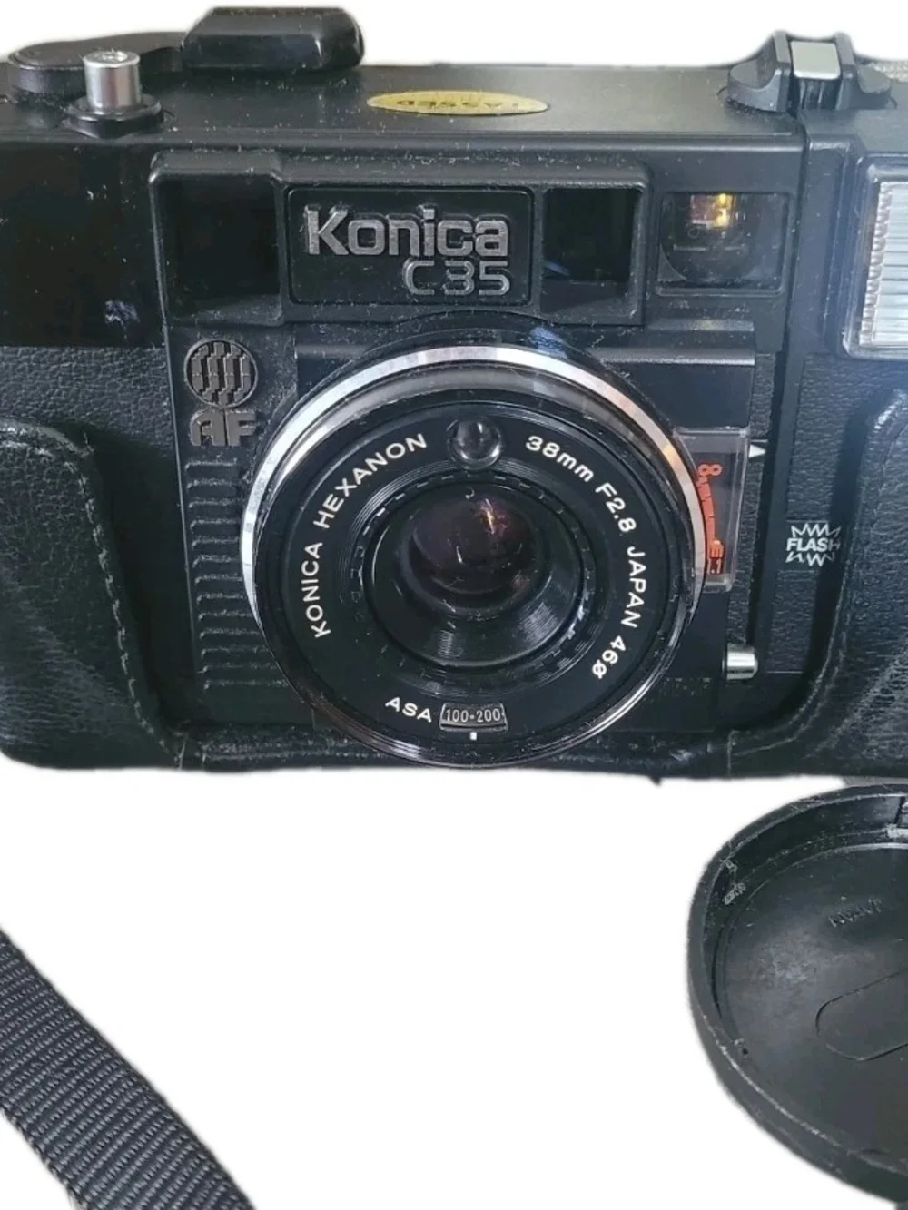 Konica C35 EF D Hexanon 38mm f2.8 point&shoot Film Camera,  Case included